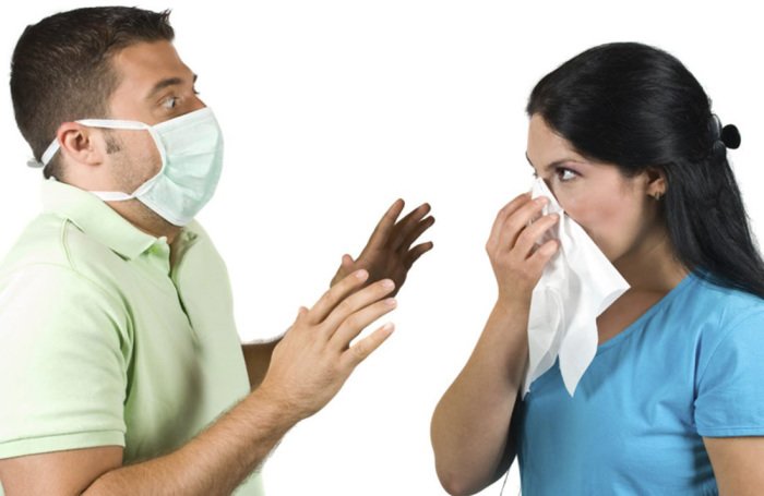 контакт с больным гриппом