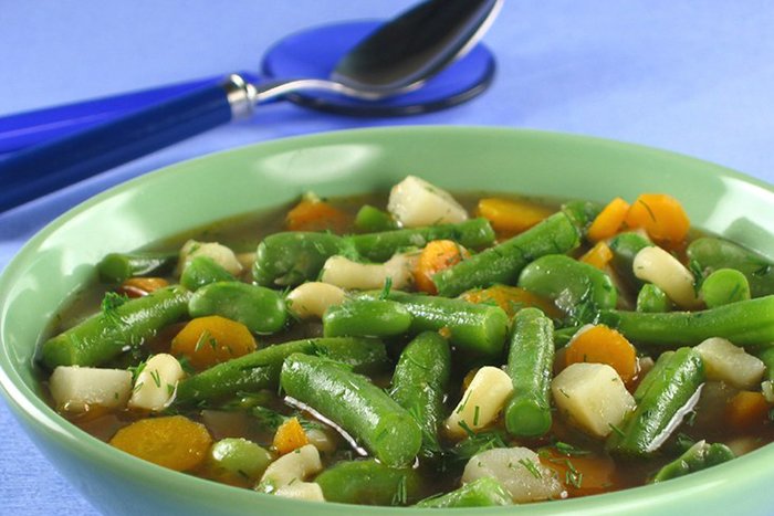 овощной суп с фасолью для детей 