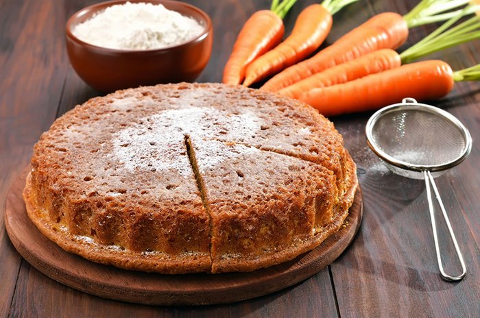 постный пирог из моркови для детей
