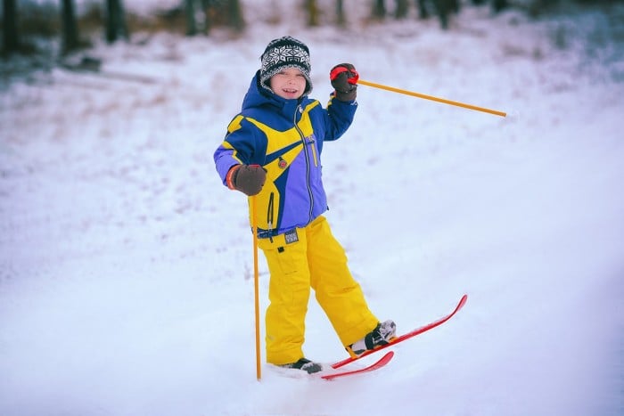 Как научить ребенка  кататься на лыжах